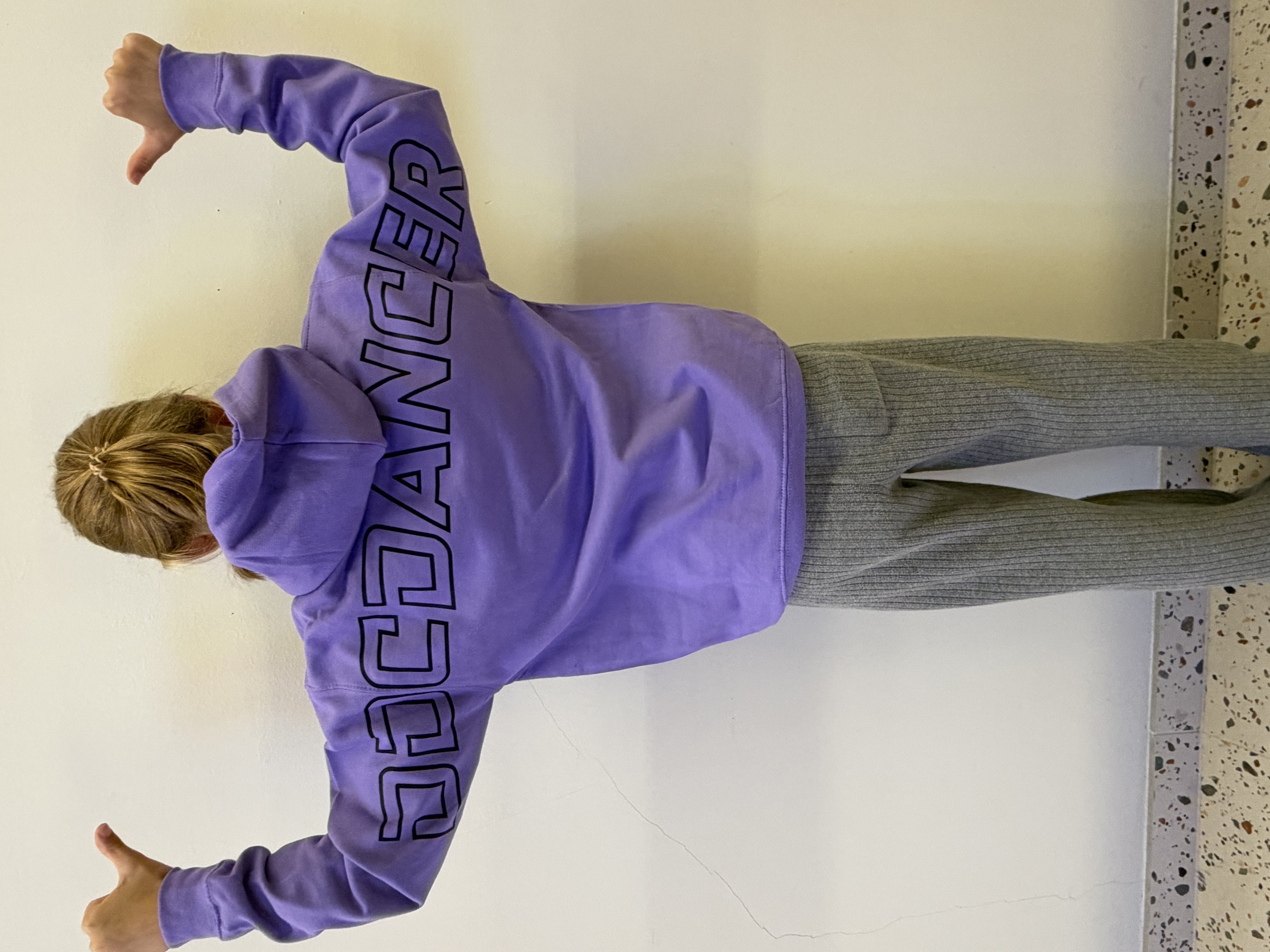 Paarse hoodie
