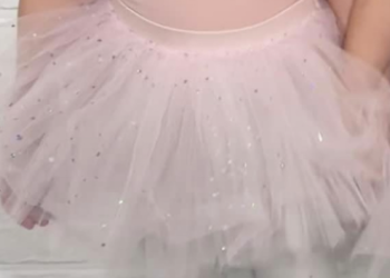 Roze kleuter tutu met glitter